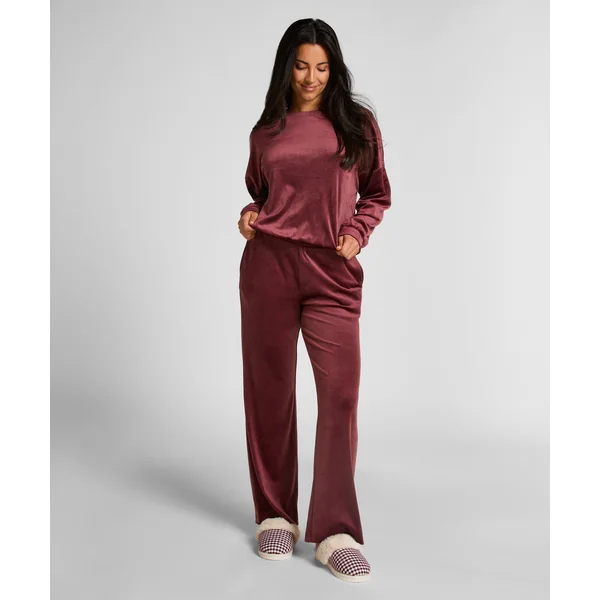 Pantalon de pyjama velours - Rouge