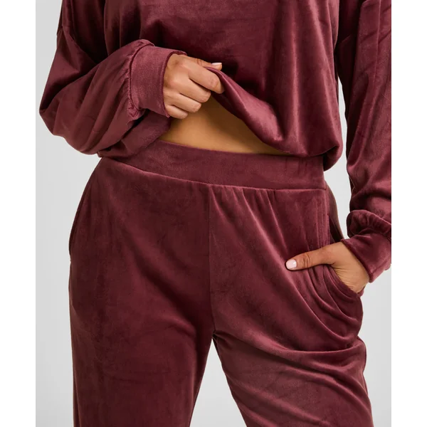 Pantalon de pyjama velours - Rouge