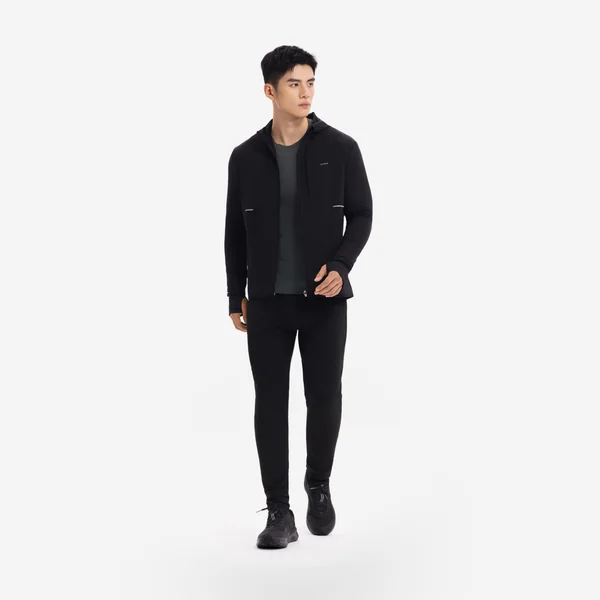 Pantalon de running chaud homme - kiprun run 100 warm noir