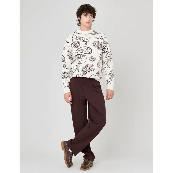 Pantalon de ville à pinces Marron foncée
