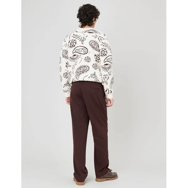 Pantalon de ville à pinces Marron foncée