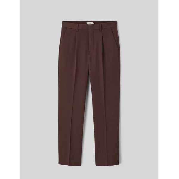 Pantalon de ville à pinces Marron foncée