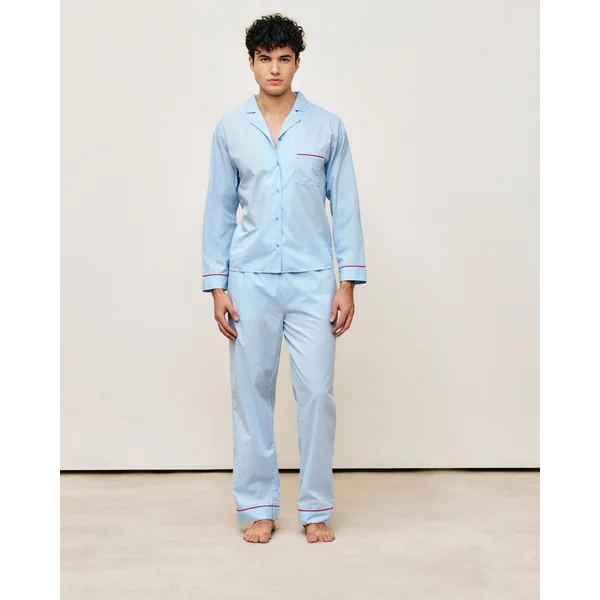 Pantalon en coton à rayures