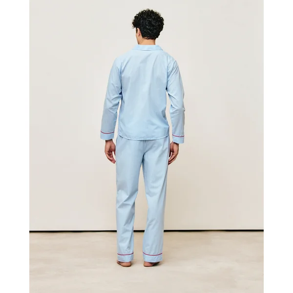 Pantalon en coton à rayures