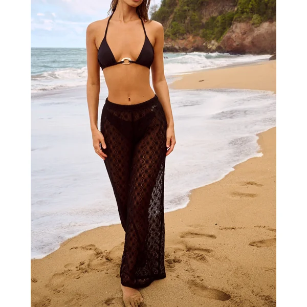 Pantalon en crochet ajouré