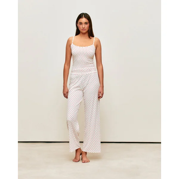 Pantalon en jersey motifs coeurs