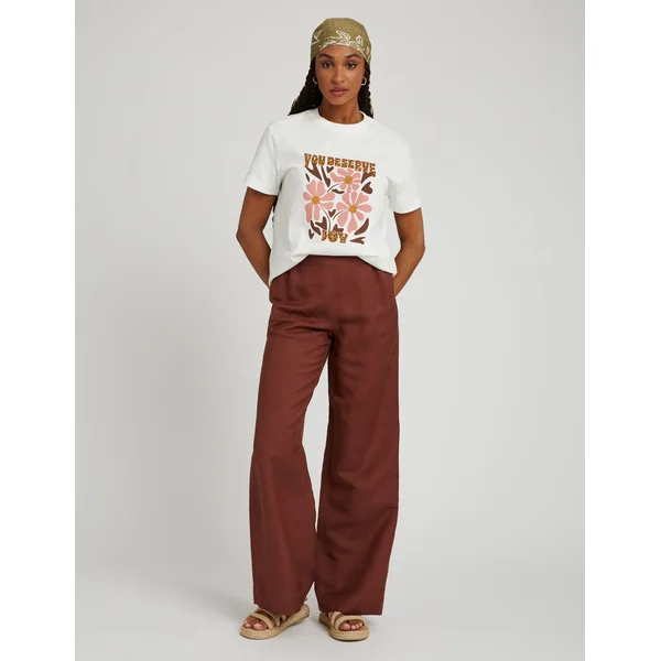 Pantalon en lin Marron