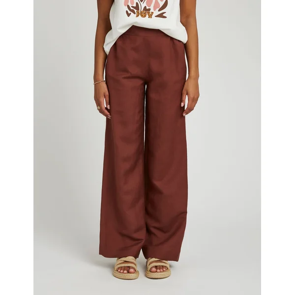 Pantalon en lin Marron