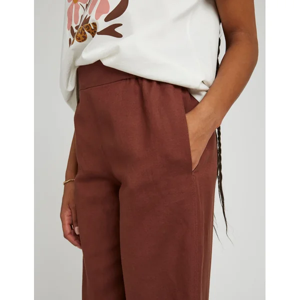 Pantalon en lin Marron