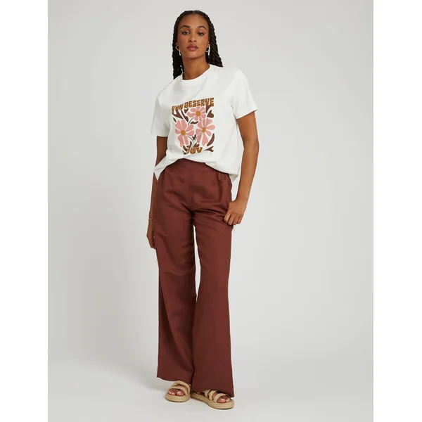 Pantalon en lin Marron