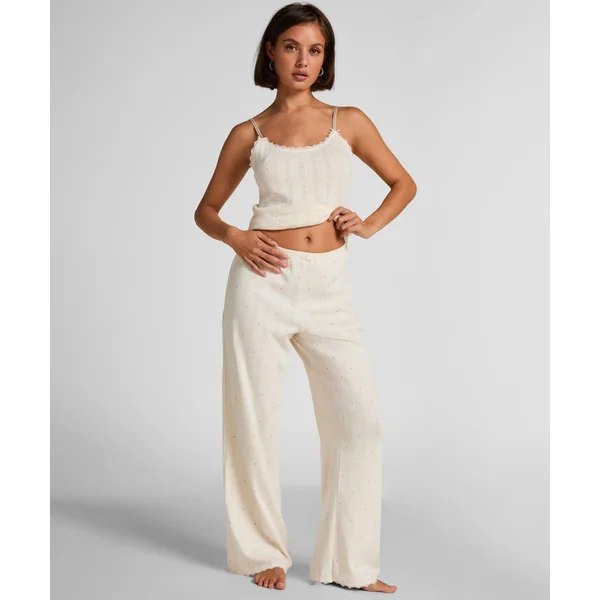 Pantalon en pointelle - Blanc