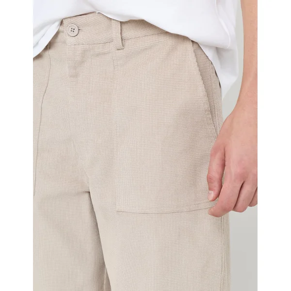 Pantalon en velours fantaisie Gris clair
