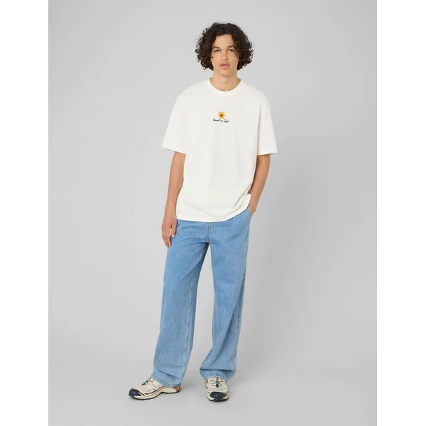Pantalon fluide en jean Bleu moyen