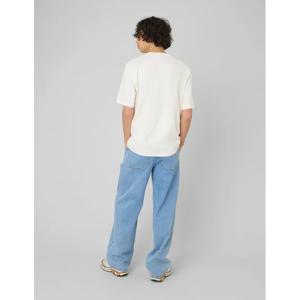 Pantalon fluide en jean Bleu moyen