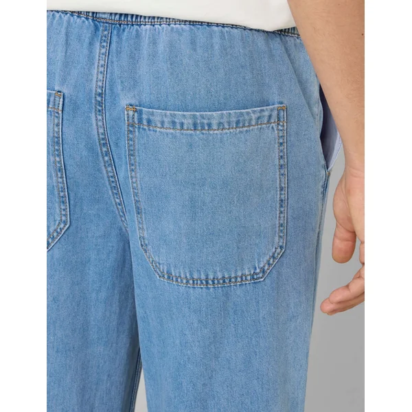 Pantalon fluide en jean Bleu moyen