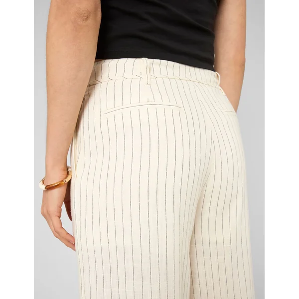 Pantalon fluide rayé Marron foncée