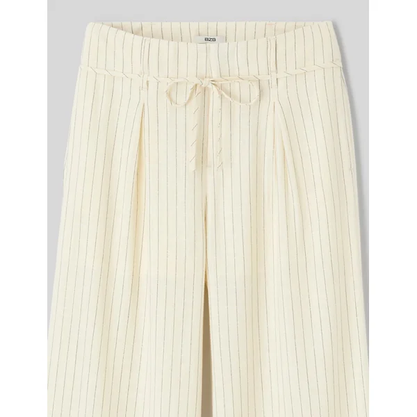 Pantalon fluide rayé Marron foncée