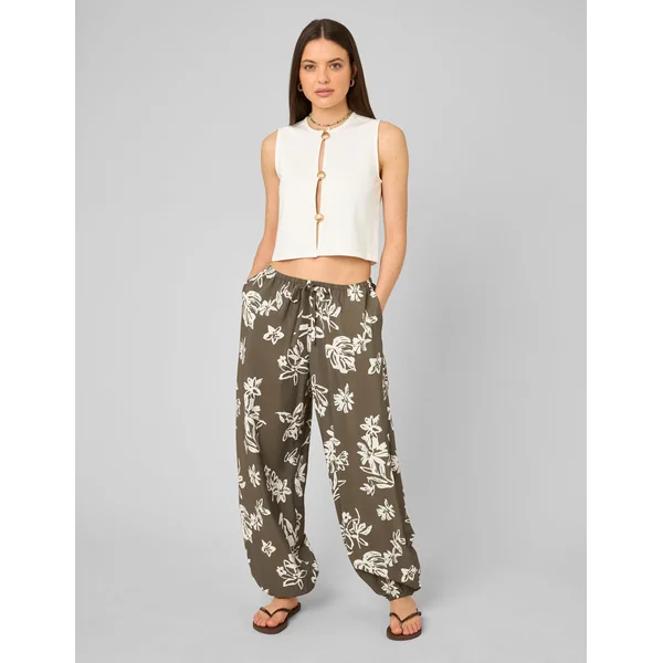 Pantalon fluide Vert kaki