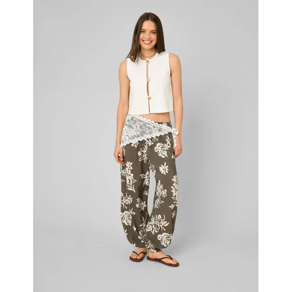 Pantalon fluide Vert kaki