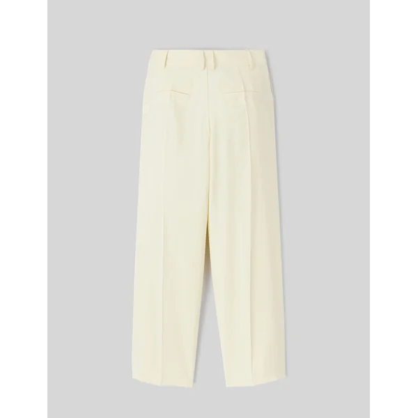 Pantalon fluide à pinces Jaune