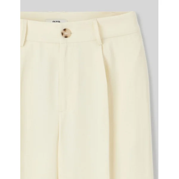 Pantalon fluide à pinces Jaune