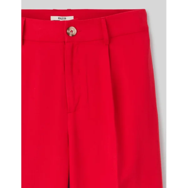 Pantalon fluide à pinces Rouge