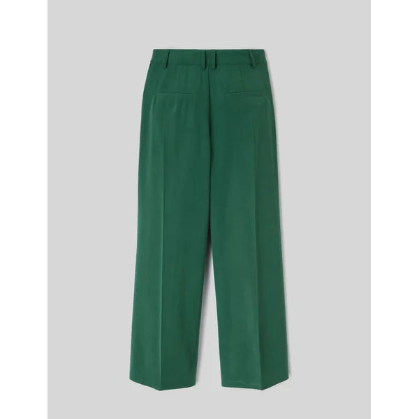 Pantalon fluide à pinces Vert