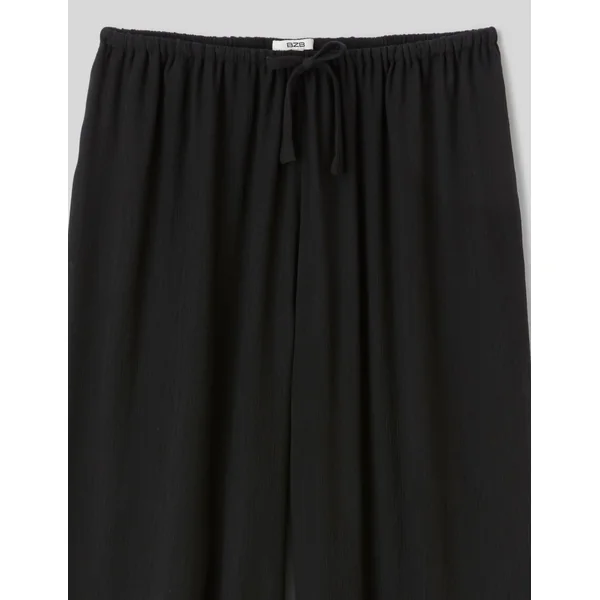 Pantalon fluide élastiqué bas Noir