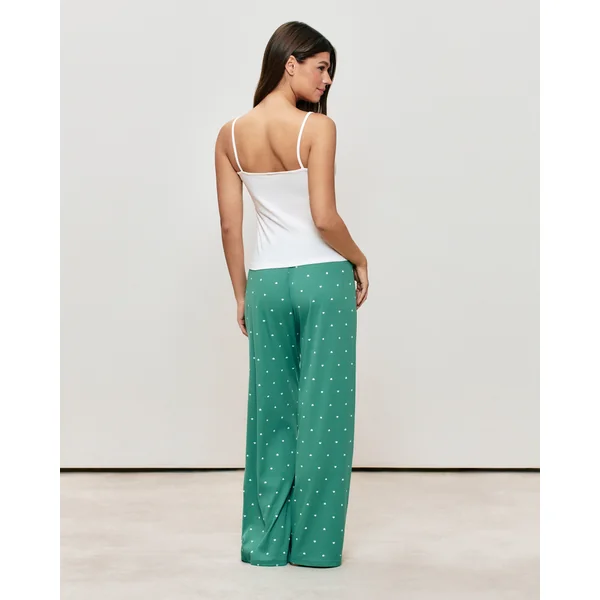 Pantalon jersey motifs cœurs
