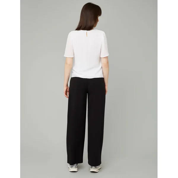Pantalon large à pinces Noir