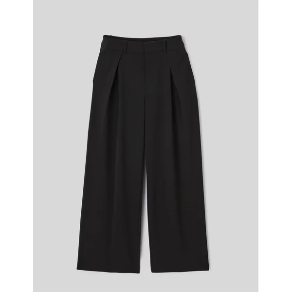 Pantalon large à pinces Noir