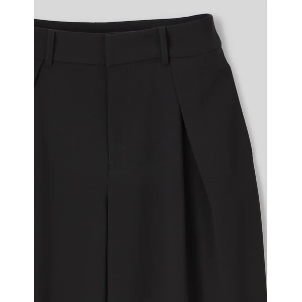 Pantalon large à pinces Noir