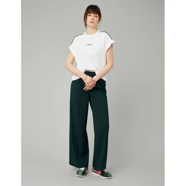 Pantalon large à pinces Vert sapin