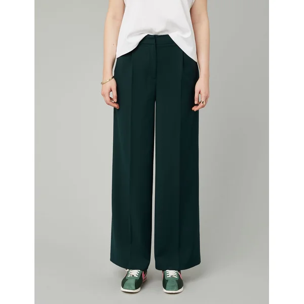 Pantalon large à pinces Vert sapin