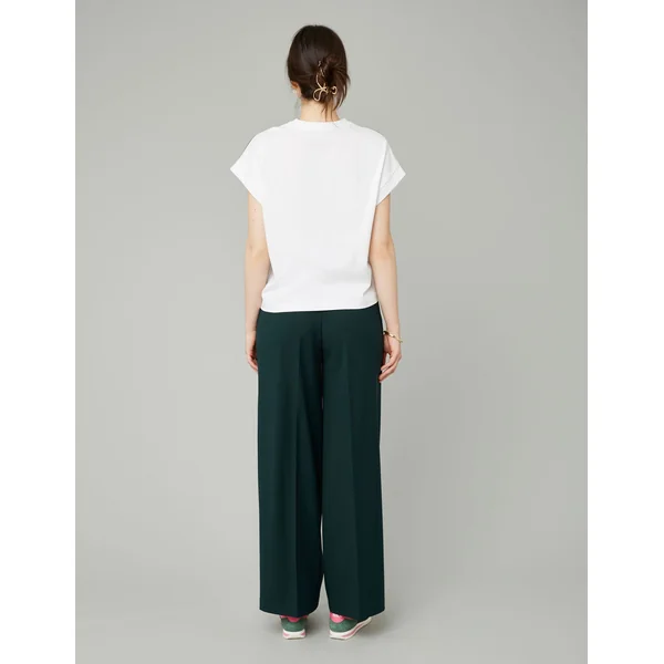 Pantalon large à pinces Vert sapin