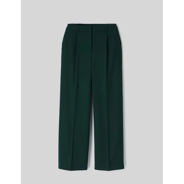 Pantalon large à pinces Vert sapin