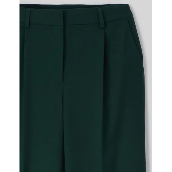 Pantalon large à pinces Vert sapin