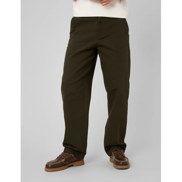 Pantalon loose canvas Kaki foncé
