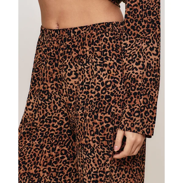 Pantalon motif léopard