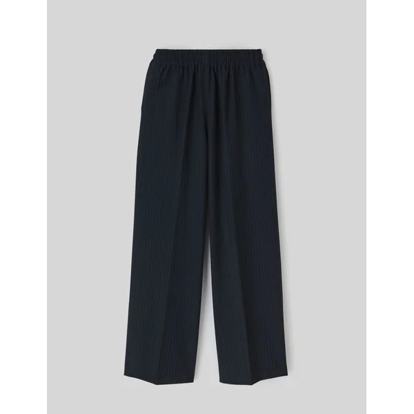 Pantalon rayé polyester recyclé Bleu foncé