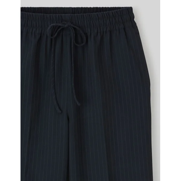 Pantalon rayé polyester recyclé Bleu foncé