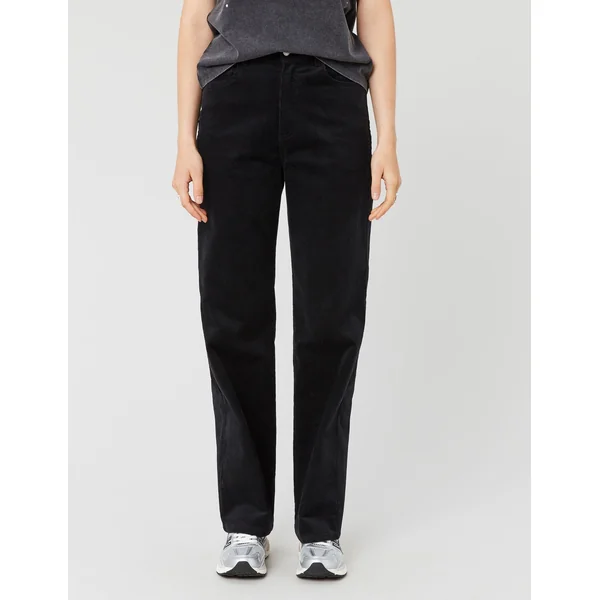 Pantalon straight velours Noir