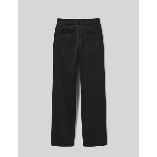 Pantalon straight velours Noir