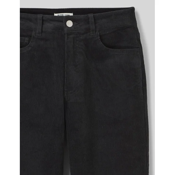 Pantalon straight velours Noir