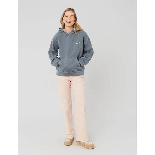 Pantalon straight velours Rose pâle