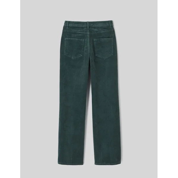 Pantalon straight velours Vert sapin