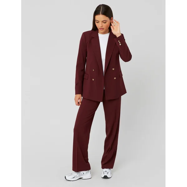 Pantalon tailleur droit Bordeaux