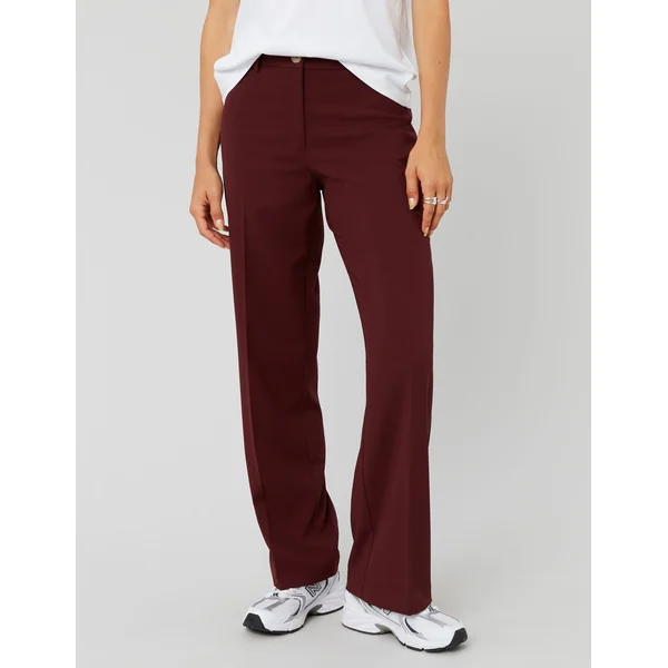Pantalon tailleur droit Bordeaux