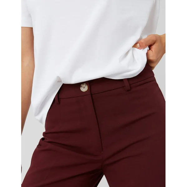 Pantalon tailleur droit Bordeaux