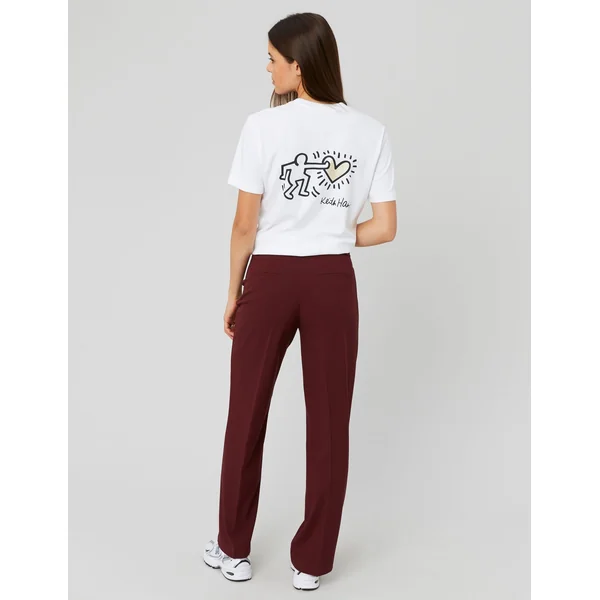 Pantalon tailleur droit Bordeaux